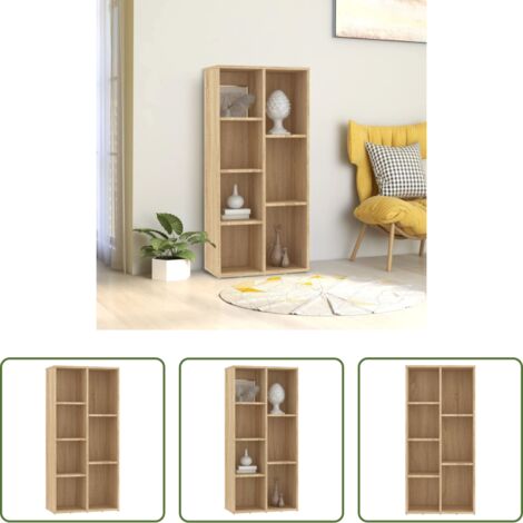 vidaXL Libreria multistrato -  Libreria Rovere Sonoma 50x25x106 cm in Legno Multistrato