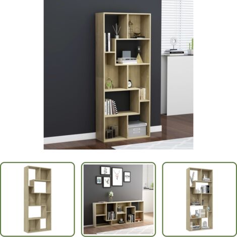 vidaXL Libreria multistrato -  Libreria Rovere Sonoma 67x24x161 cm in Legno Multistrato