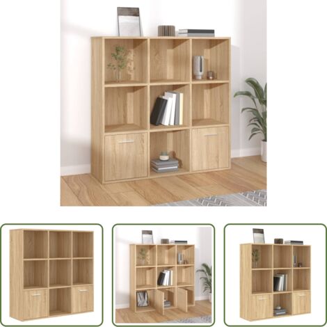 vidaXL Libreria multistrato -  Libreria Rovere Sonoma 98x30x98 cm in Legno Multistrato