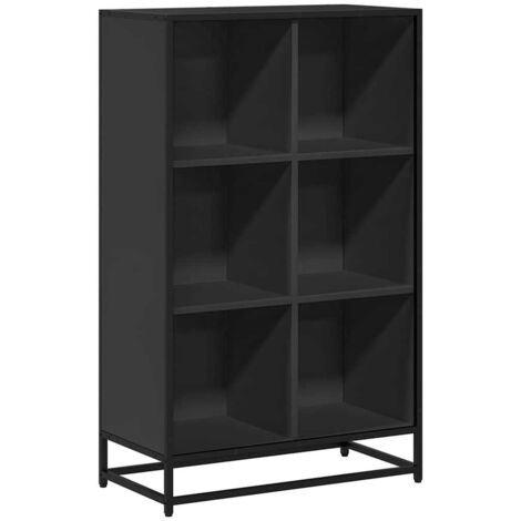 vidaXL Libreria Nera 65,5x33x107,5 cm in Legno Multistrato