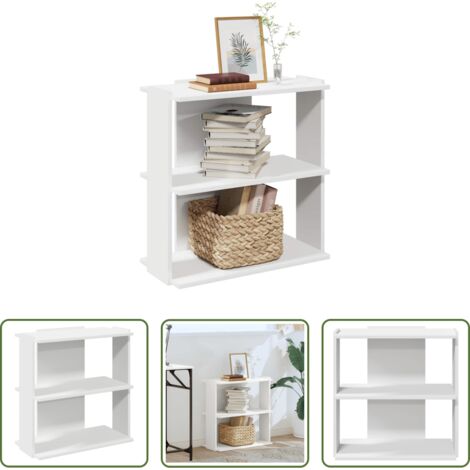 vidaXL Libreria per libri -  Libreria a 3 Ripiani Bianca 60x30x60 cm in Legno Multistrato