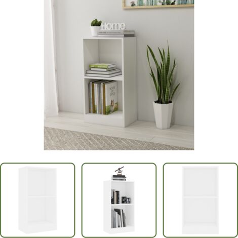 vidaXL Libreria per libri -  Libreria Bianca 40x24x75 cm in Legno Multistrato