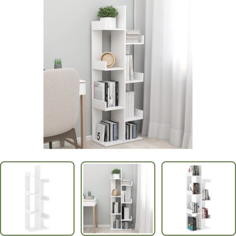 vidaXL Libreria per libri -  Libreria Bianca 48x25,5x140 cm in Truciolato