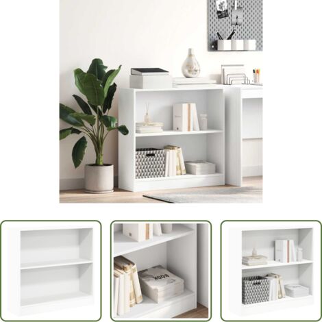 vidaXL Libreria per libri -  Libreria Bianca 80x24x75 cm in Legno Multistrato
