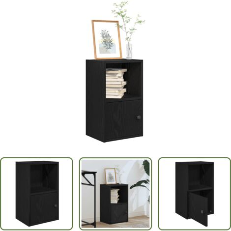 vidaXL Libreria per libri -  Libreria Rovere Nero 31x24x52 cm in Legno Multistrato