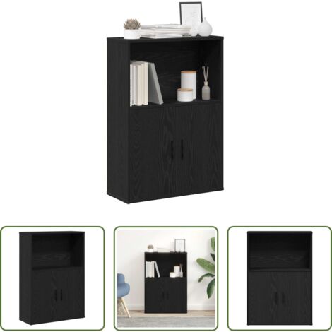 vidaXL Libreria per libri -  Libreria Rovere Nero 60x24x85 cm in Legno Multistrato