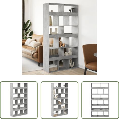 vidaXL Libreria per ufficio -  Libreria Grigio Cemento 100x33x187,5 cm in Truciolato