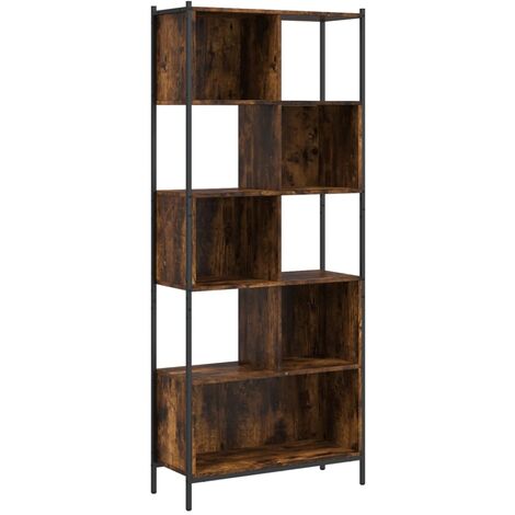 vidaXL Libreria Rovere Fumo 72x28x172 cm in Legno Multistrato