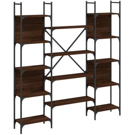 vidaXL Libreria Rovere Marrone 155,5x24x166,5 cm in Legno Multistrato