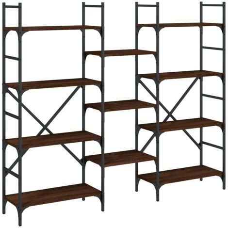 vidaXL Libreria Rovere Marrone 160x28,5x136,5 cm in Legno Multistrato
