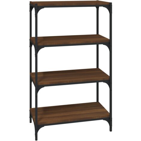 vidaXL Libreria rovere marrone 60x33x100cm Legno Multistrato e Acciaio