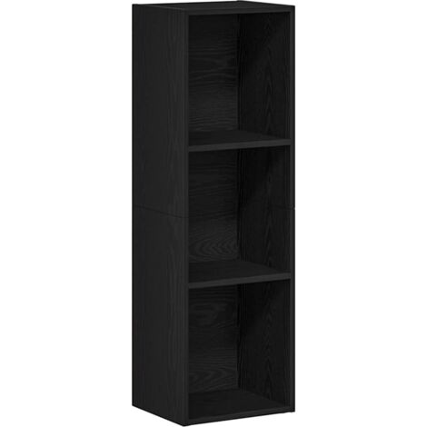 vidaXL Libreria Rovere Nero 36x30x114 cm in Legno Multistrato