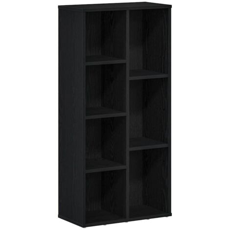 vidaXL Libreria Rovere Nero 50x25x104 cm in Legno Multistrato