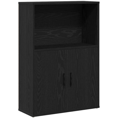 vidaXL Libreria Rovere Nero 60x24x85 cm in Legno Multistrato