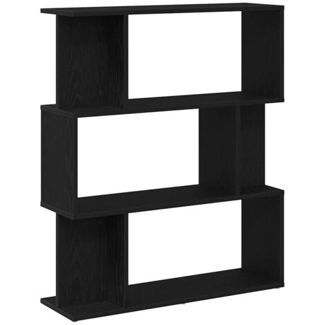 vidaXL Libreria Rovere Nero 80x24x96 cm in Legno Ingegnerizzato