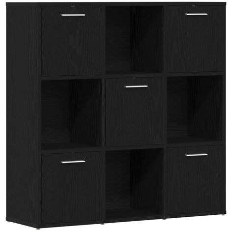 vidaXL Libreria Rovere Nero 90x28x90 cm in Legno Multistrato