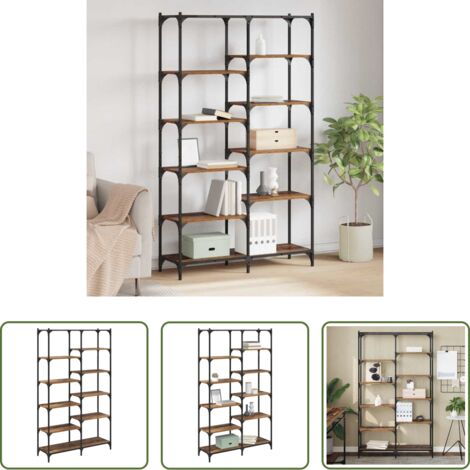 vidaXL Libreria rustica -  Libreria Legno vecchio 100 x 32 x 170 cm Legno multistrato