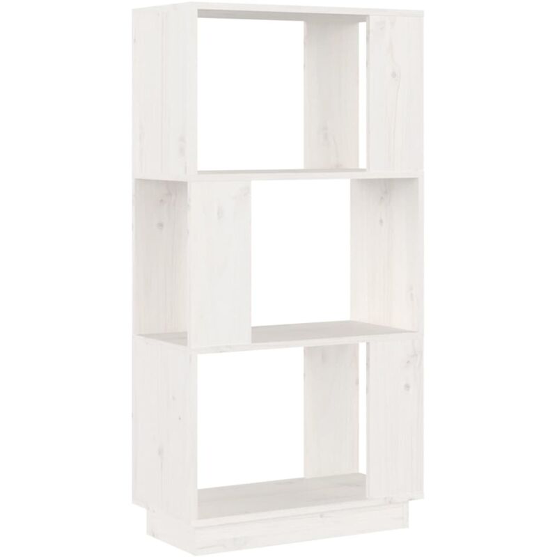 Libreria/Divisorio Bianco 51x25x101 cm Legno Massello di Pino Vidaxl Bianco