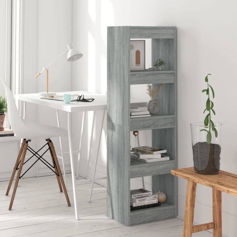 Libreria/Divisorio, Scaffale Grigio Sonoma 40x30x135 cm Vidaxl