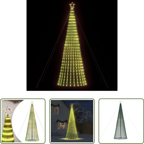 vidaXL Lichterkette -  LED Weihnachtsbaum 1028 LEDs Warmweiß 403 cm