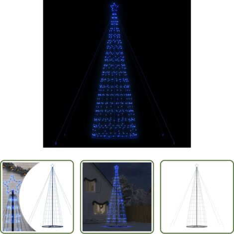 vidaXL Lichterkette -  LED Weihnachtsbaum 1534 LEDs Blau 500 cm