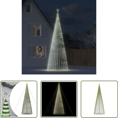 vidaXL Lichterkette -  LED Weihnachtsbaum 1544 LEDs Kaltweiß 500 cm