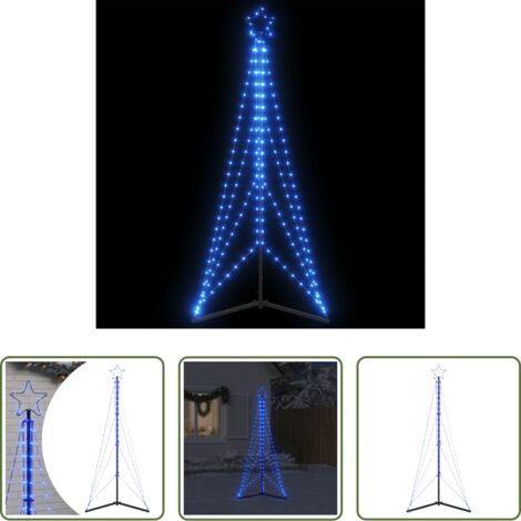 vidaXL Lichterkette -  LED Weihnachtsbaum 363 LEDs Blau 182 cm