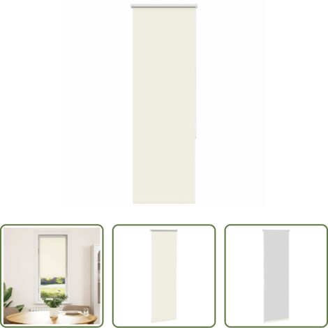 vidaXL Lichtschutz -  Verdunkelungsrollo Cremeweiß 60x150cm Stoffbreite 55,7 cm