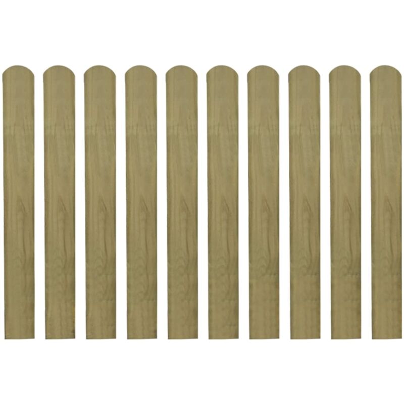 

vidaXL Valla de jardín de listones 10 piezas madera 80 cm - Marrón