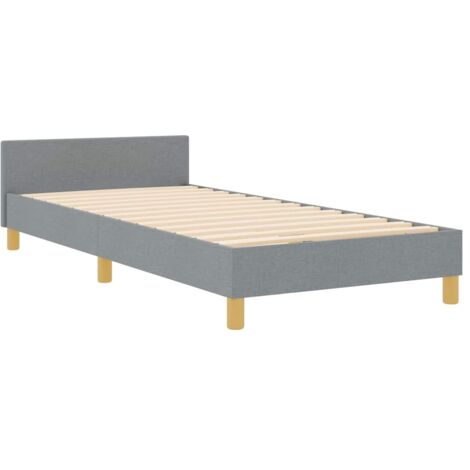 vidaXL Lit Gris clair 90x190 cm en Tissu