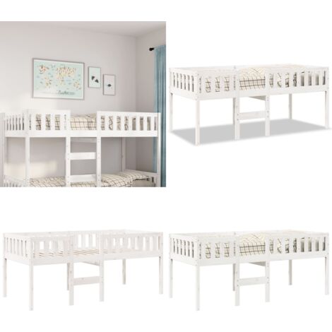 vidaXL Lit pour enfants sans matelas blanc 90x190cm bois de pin massif