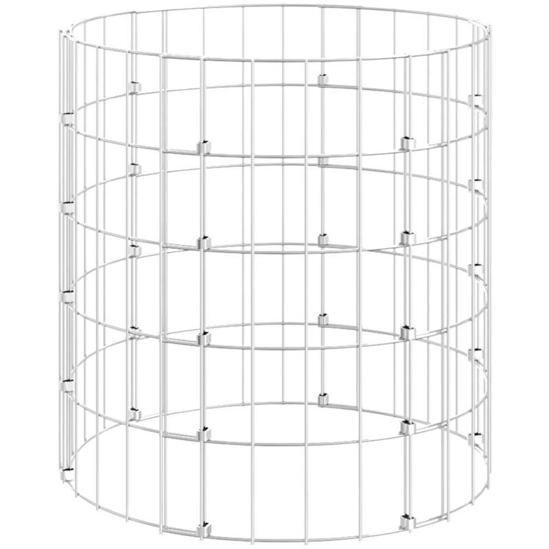 Vidaxl - Poteau à gabion circulaire Acier galvanisé Ø50x50 cm