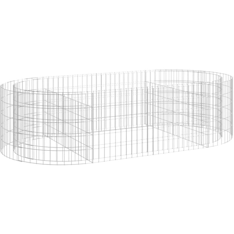 Lit surélevé à gabion Fer galvanisé 200x100x50 cm vidaXL