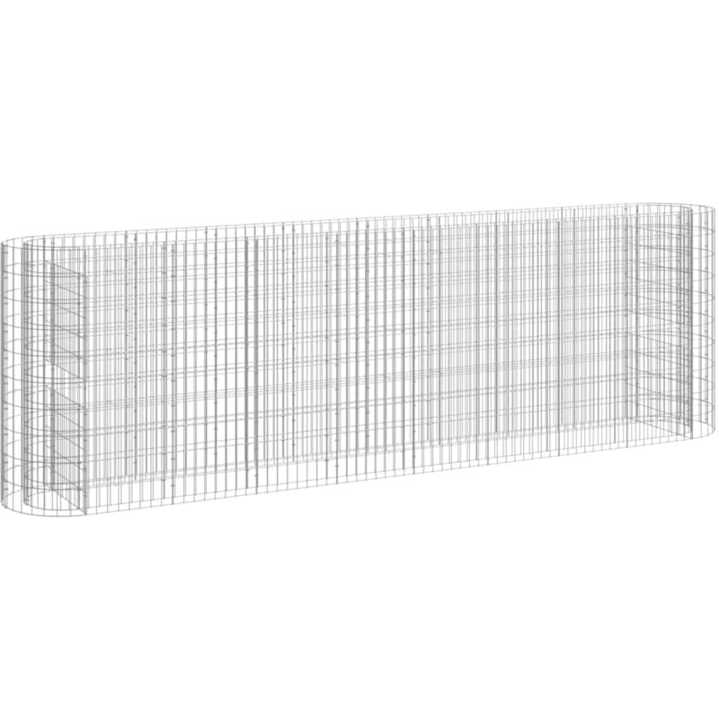 Lit surélevé à gabion Fer galvanisé 330x50x100 cm Vidaxl