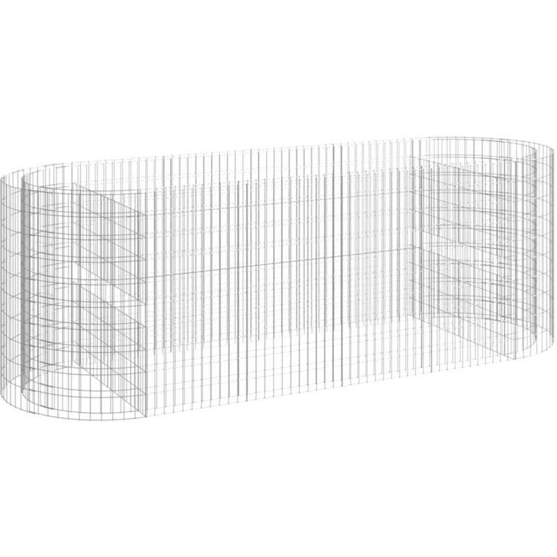 Lit surélevé à gabion Fer galvanisé 300x100x100 cm Vidaxl