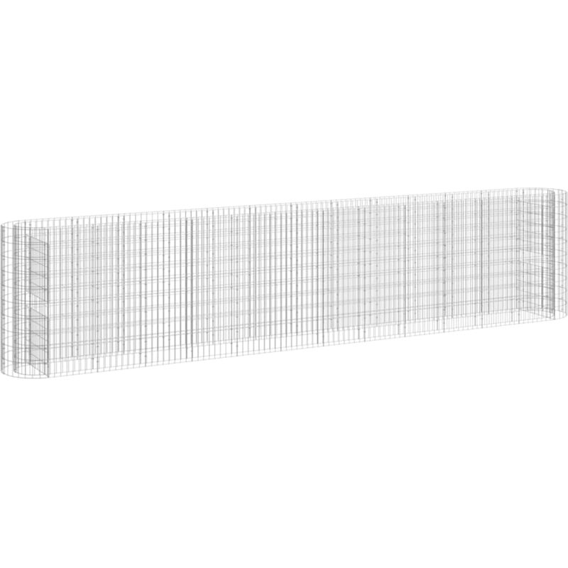 Lit surélevé à gabion Fer galvanisé 470x50x100 cm Vidaxl