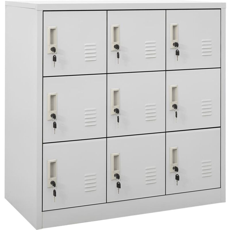 Vidaxl - Locker Cabinet Light Grey 90x45x92.5 Cm Steel