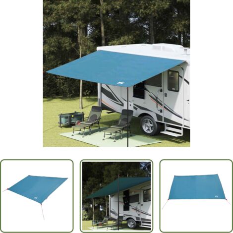 vidaXL Lona camping -  Lona resistente al agua con techo Azul