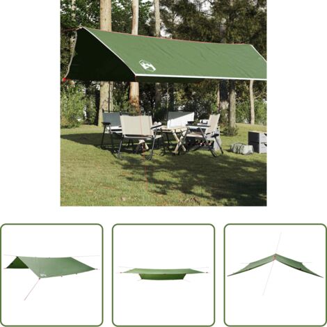 vidaXL Lona impermeable -  Lona de camping impermeable verde 500x294 cm