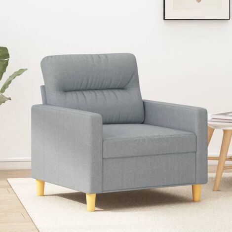 vidaXL Loungesessel Hellgrau 60 cm Stoff