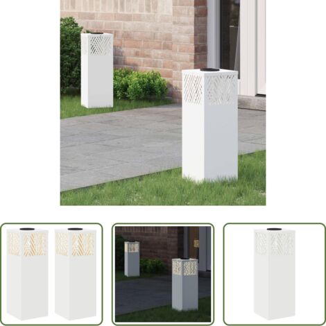 vidaXL Luce LED -  Faro LED solare per sentieri 2 pcs Bianco