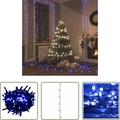 vidaXL Luces azules -  Tira de luces con 300 LED PVC azul 30 m