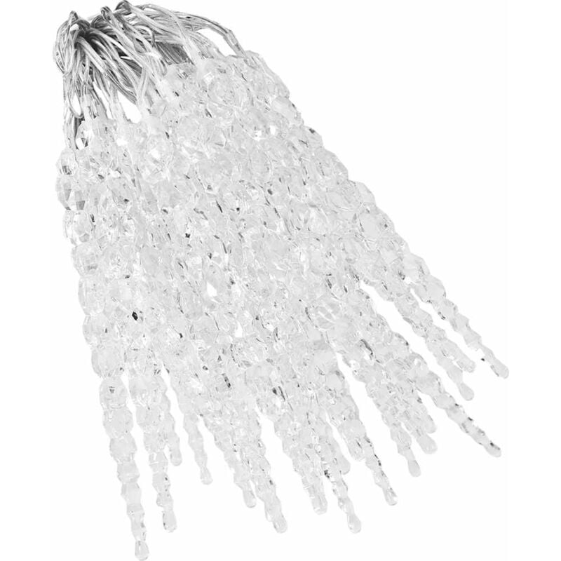 

Luces de carámbano de Navidad 40 uds control remoto acrílico - Blanco - Vidaxl