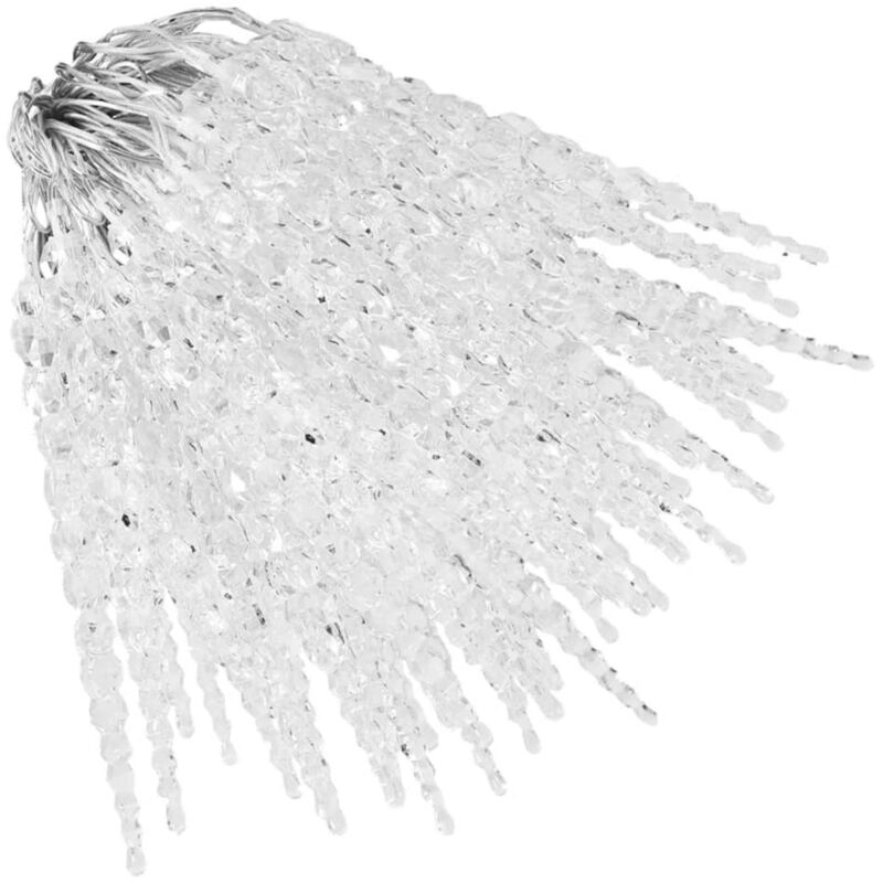 

Luces carámbano Navidad 100 uds acrílico blanco frío - Blanco - Vidaxl