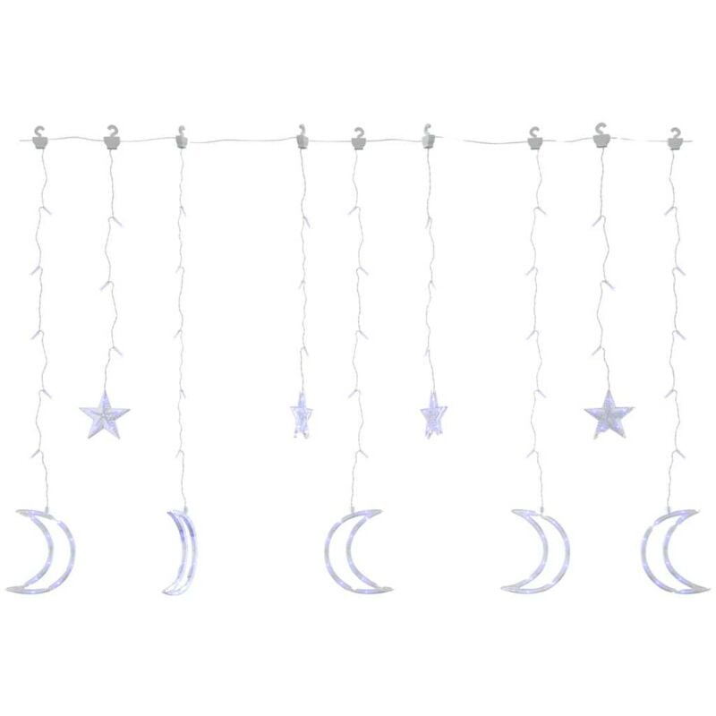 

Luces de hadas estrellas y lunas 345 LED azul - Azul - Vidaxl