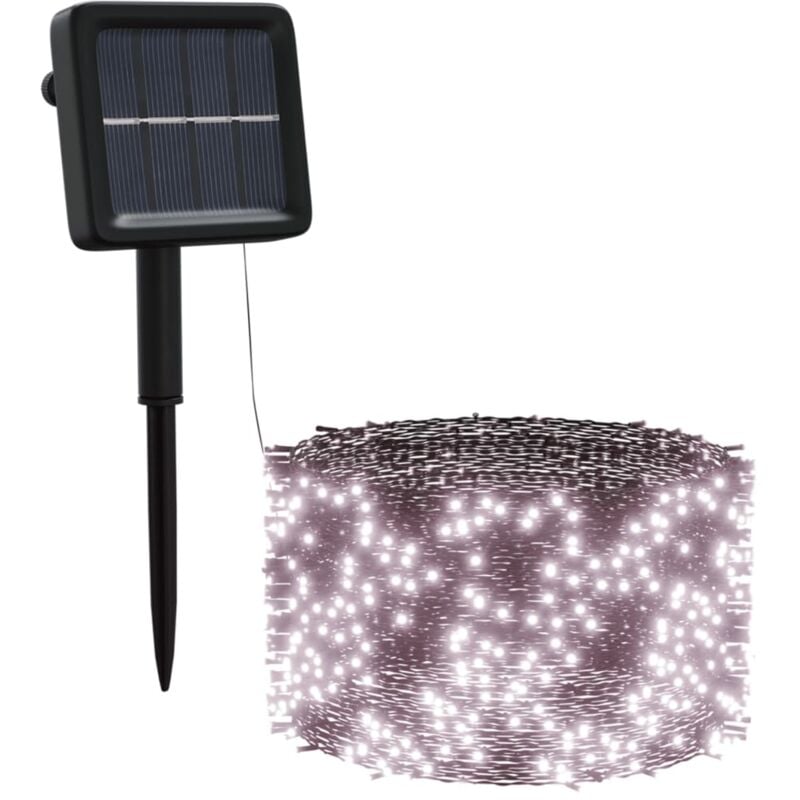 

Luces de hadas solares 5 uds 5x200 LED blanco cálido - Blanco - Vidaxl