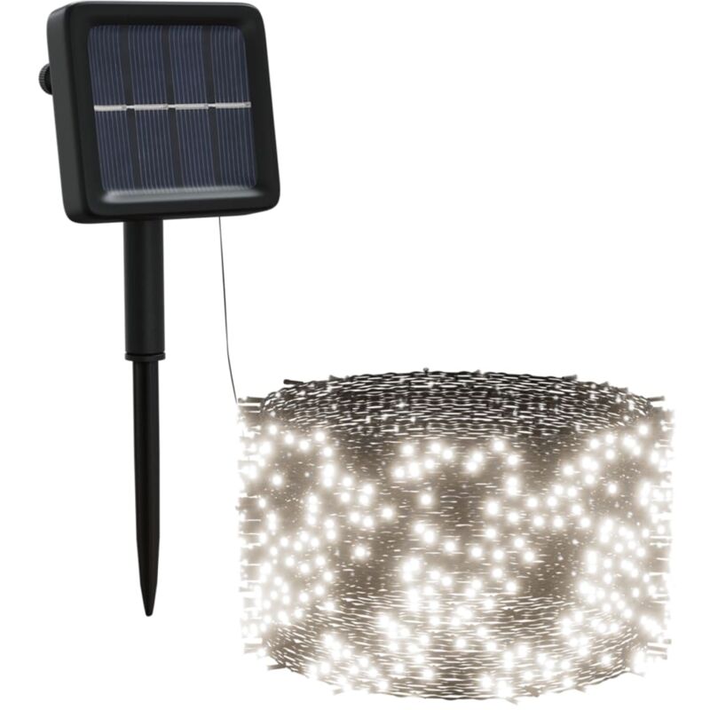 

Luces de hadas solares 5 uds 5x200 LED blanco frío - Blanco - Vidaxl