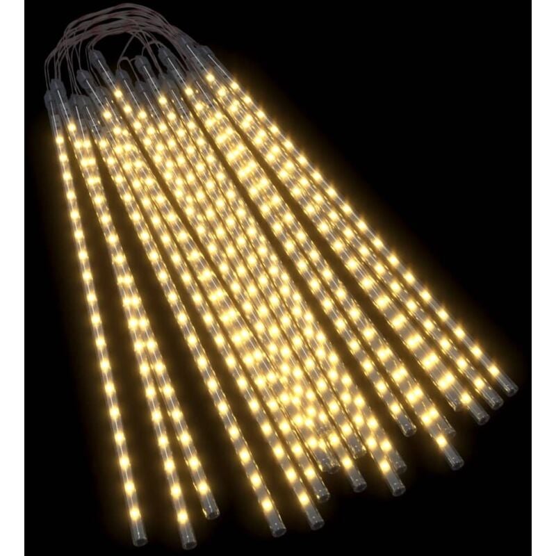 

Luces de meteorito 20 uds 720 LED 50 cm blanco cálido - Blanco - Vidaxl