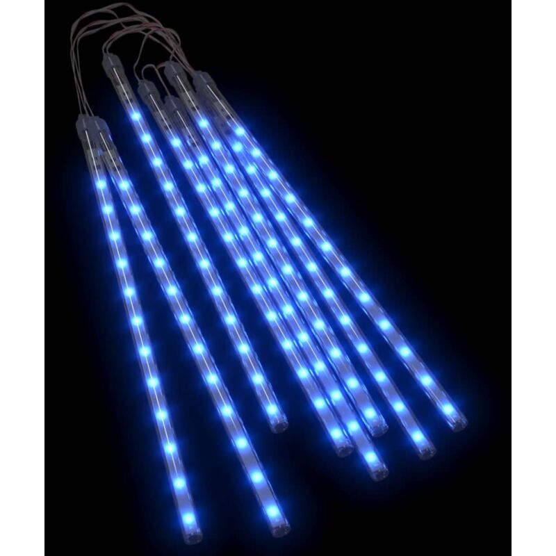 

Luces de meteorito 8 uds 192 LED 30 cm blanco frío - Azul - Vidaxl
