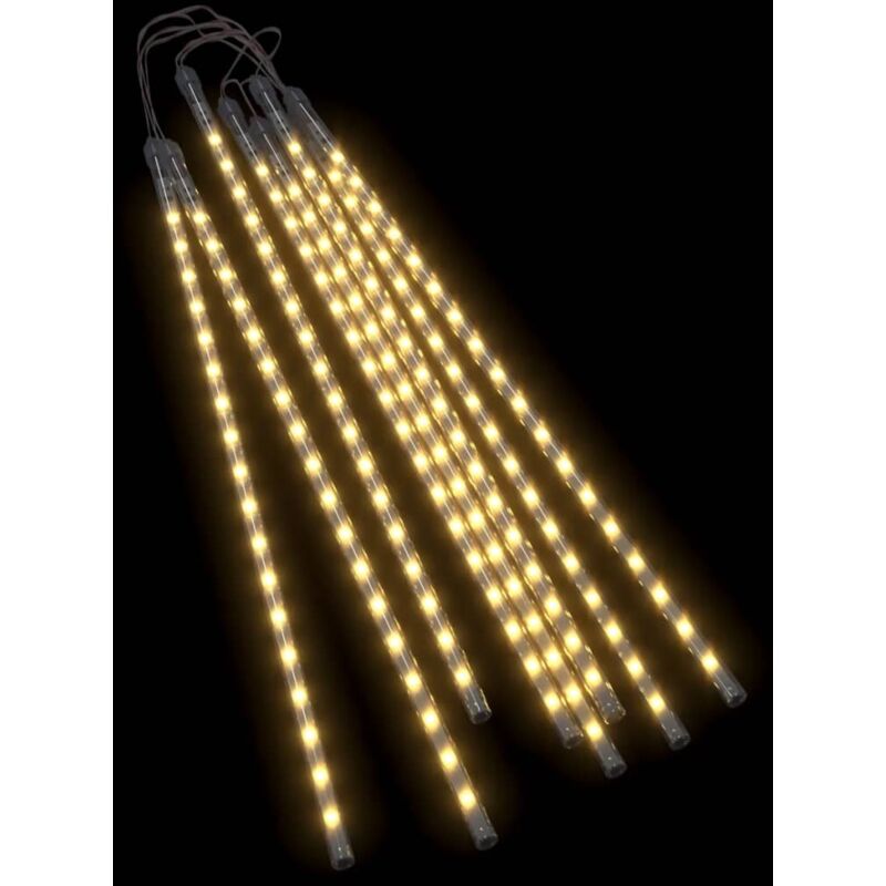 

Luces de meteorito 8 uds 288 LED 50 cm blanco cálido - Blanco - Vidaxl